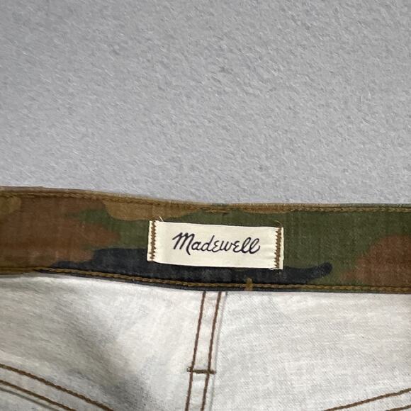 Madewell The High-Rise Slim Boyjean Women 27 Camo Camouflage Print Straight Leg - Picture 7 of 12